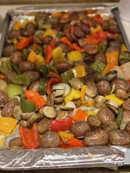 Chopped vegetables