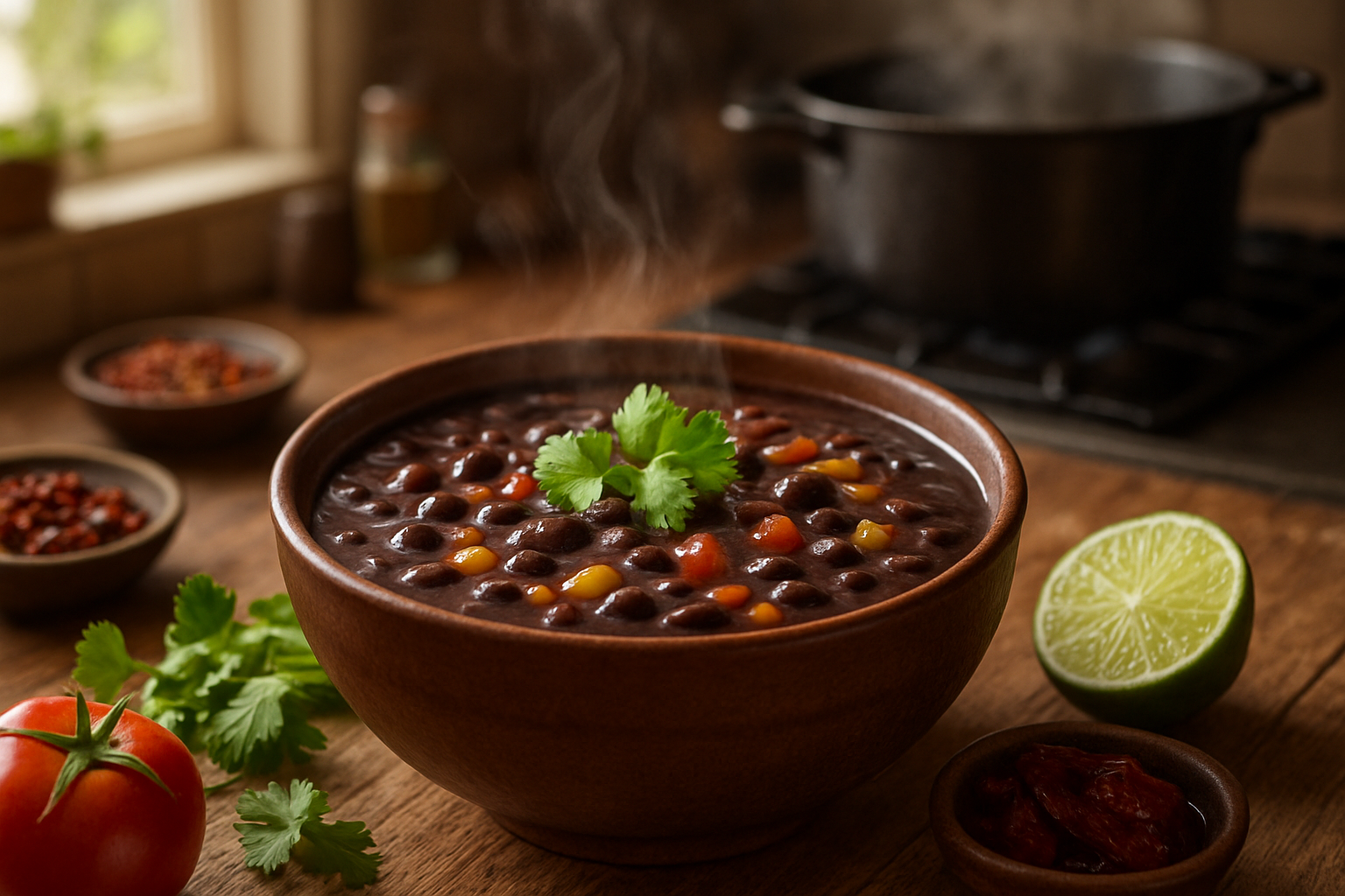 healthy black bean soup recipe high protein  | all is well coaching | terra ayres